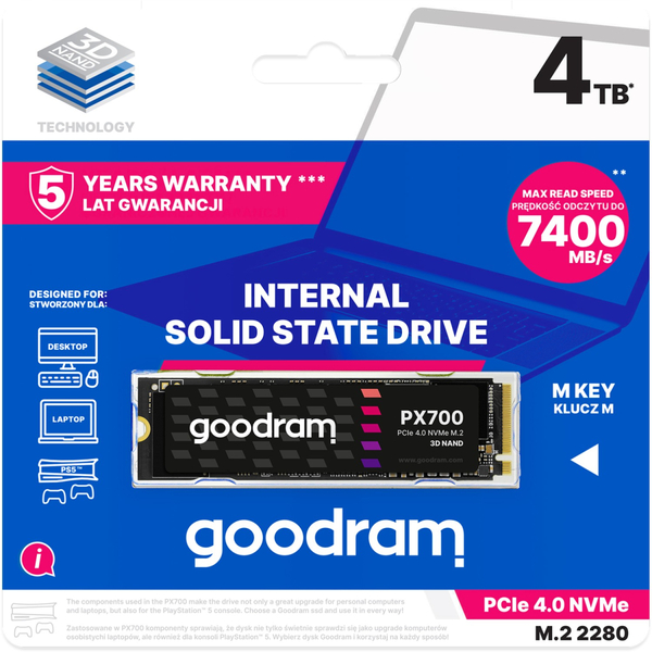 SSD-Накопичувач GOODRAM SSDPR-PX700-04T-80