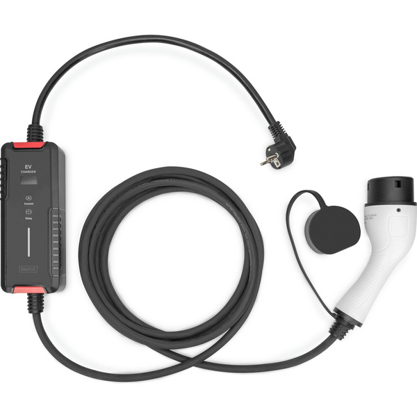 Пристрій зарядний DIGITUS EV Single Phase, 3.7kW, Schuko to Type 2 (DK-1P16-A-050-BL)