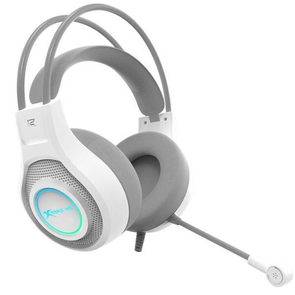 Наушники XTRIKE ME GH-515, USB+3.5мм, 7 режимов RGB, кабель 2м, белая