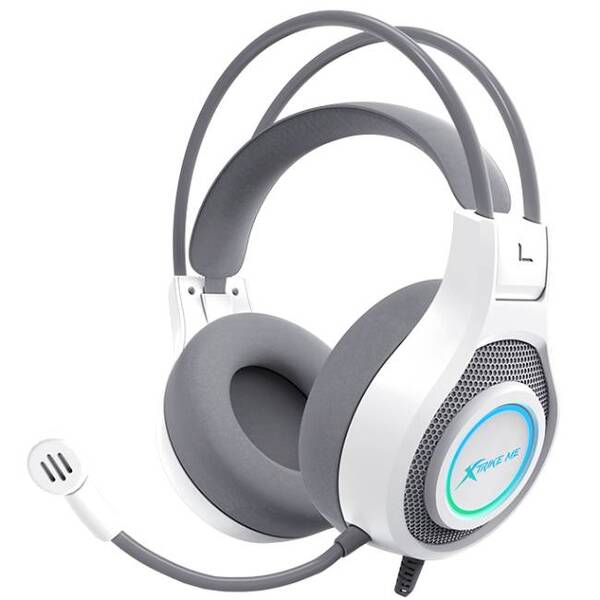 Наушники XTRIKE ME GH-515, USB+3.5мм, 7 режимов RGB, кабель 2м, белая