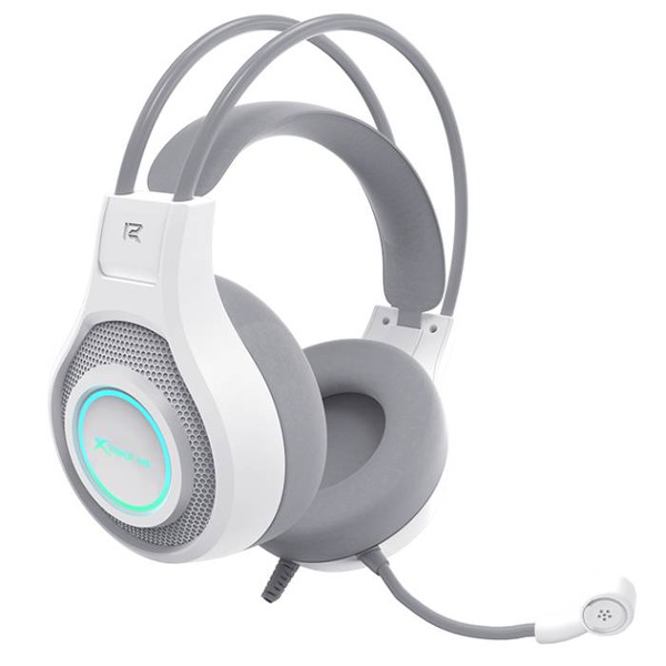 Наушники XTRIKE ME GH-515, USB+3.5мм, 7 режимов RGB, кабель 2м, белая