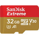 Карта памяти MicroSDHC 32GB UHS-I/U3 Class 10 SanDisk Extreme A1 R100/W60MB/s + SD-adapter (SDSQXAF-032G-GN6MA)