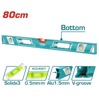 Рівень TOTAL TMT28086 800 мм, 3 вічка