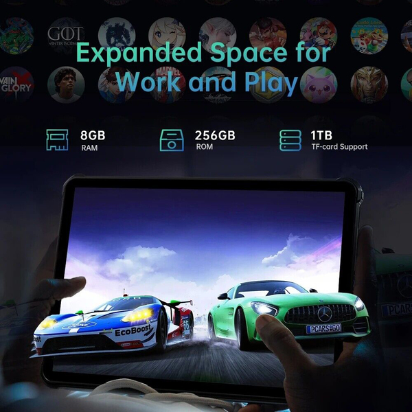 Планшет Oukitel RT6 10.1 FHD+ 8GB/256GB / MT8788 / 20000mAh / 16+16Мп / IP69K /NFC/ LTE Orange