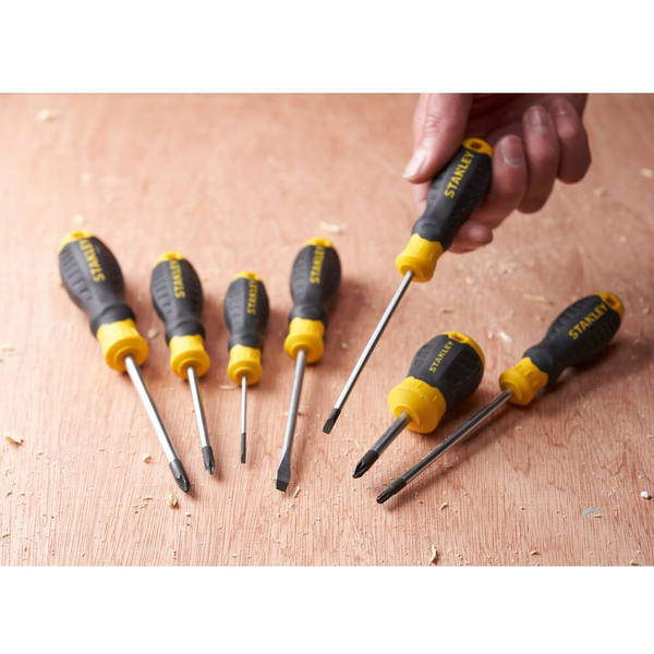 Викрутка Cushion Grip довжиною 100 мм з паралельним жалом під шліц SL 4.0 STANLEY STHT16195-0