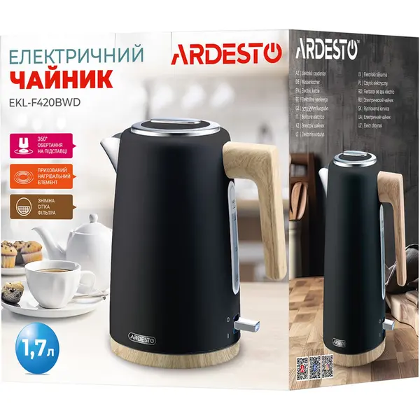 Електрочайник Ardesto EKL-F420BWD