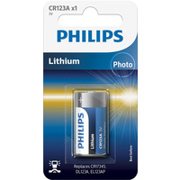 Батарейка Philips   літієва CR123A  блістер, 1 шт