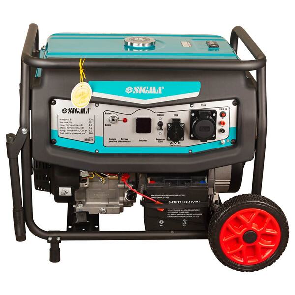 Бензиновый генератор 220В 8.5/9.0кВт 4-х тактный электрозапуск SIGMA (5710571)