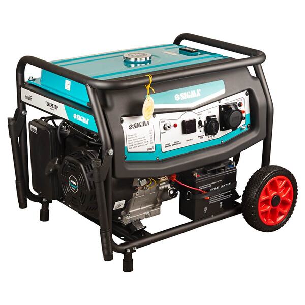 Бензиновый генератор 220В 8.5/9.0кВт 4-х тактный электрозапуск SIGMA (5710571)