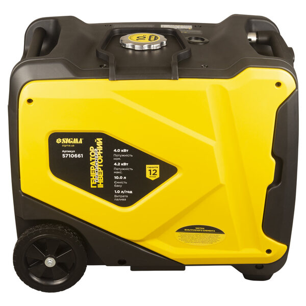 Генератор инверторный бензиновый 4.0/4.2кВт 50дБ 4-х тактный ручной запуск SIGMA (5710661)