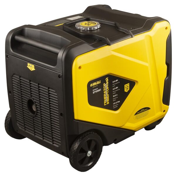 Генератор инверторный бензиновый 4.0/4.2кВт 50дБ 4-х тактный ручной запуск SIGMA (5710661)