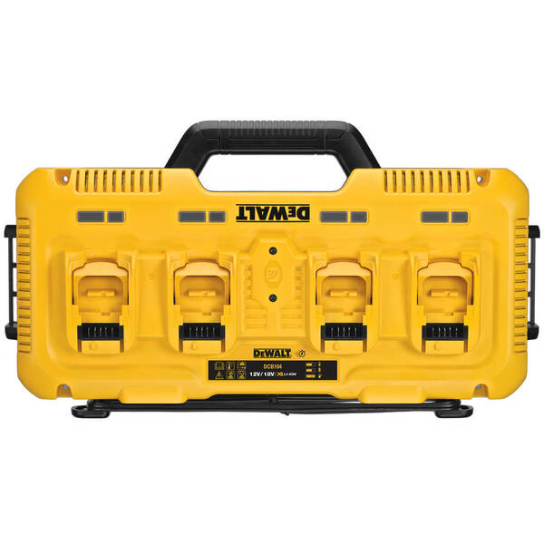Зарядний пристрій для інструменту DeWalt 4-х портовий, струм зарядки 8 А (DCB104)