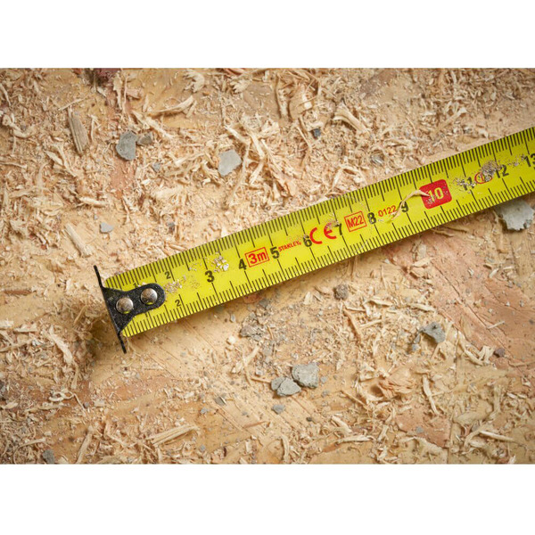 Рулетка вимірювальна CONTROL-LOCK довжиною 3 м, шириною 19 мм, в обгумованому корпусі, з подвійною шкалою STANLEY STHT37230-0