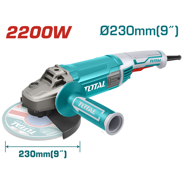 УШМ TOTAL TG12223026 угловая, 2200Вт, 230мм, 6600об/мин.