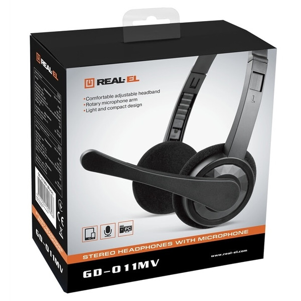 Навушники REAL-EL GD-011MV Black