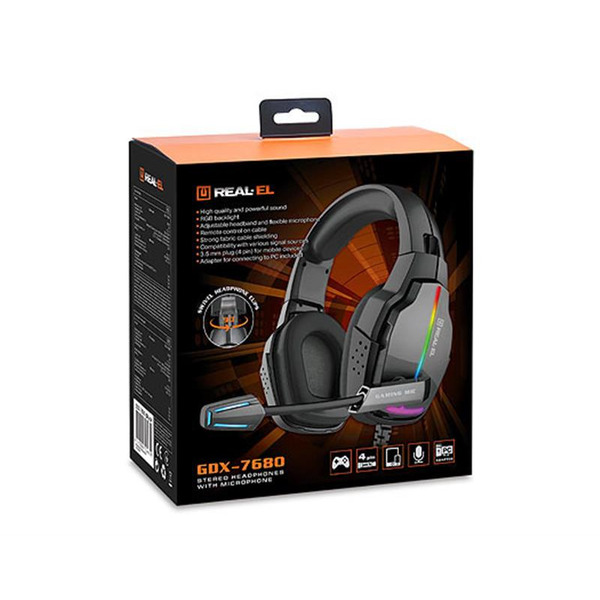 Навушники REAL-EL GDX-7680 Black