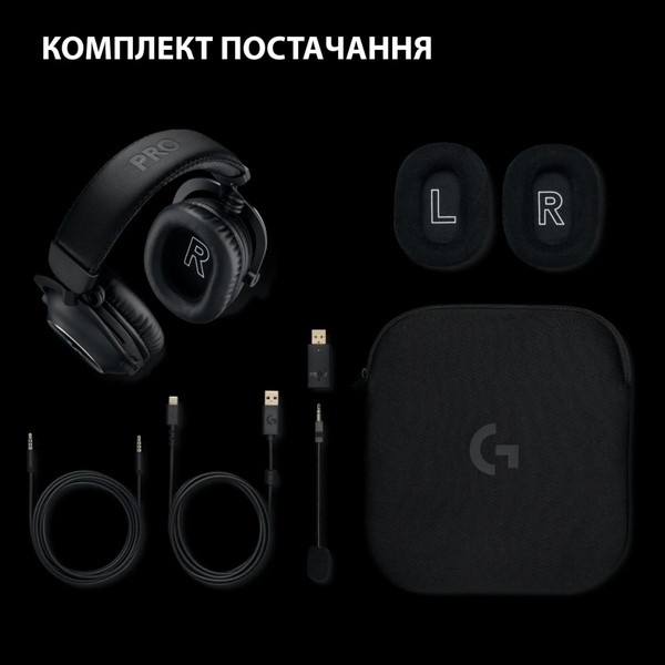 Навушники Logitech G Pro X2 Wireless LightSpeed Black (981-001263)