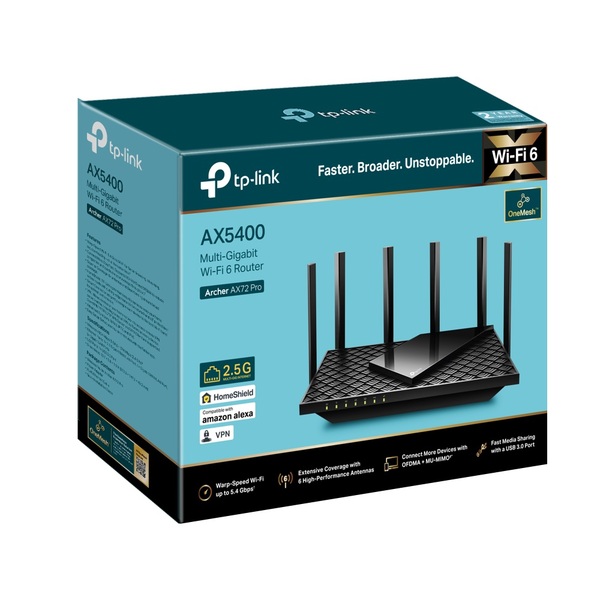 Бездротовий маршрутизатор (роутер) TP-Link Archer AX72 Pro