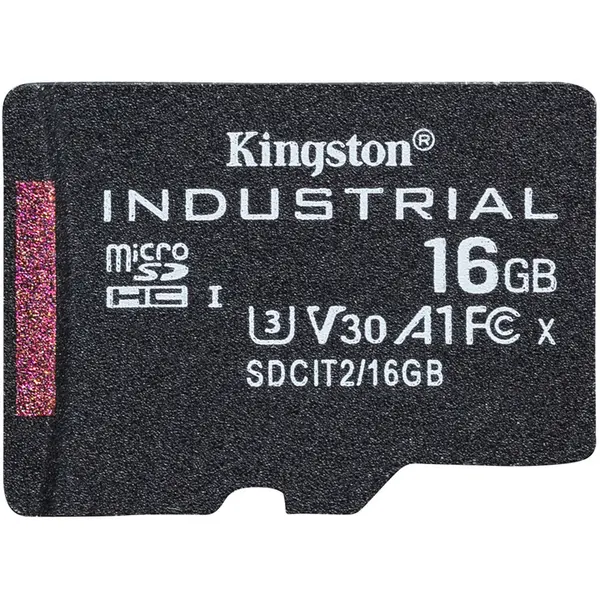 Карта пам`ятi MicroSDHC 16GB UHS-I/U3 Class 10 Kingston Industrial + SD-adapter (SDCIT2/16GB)