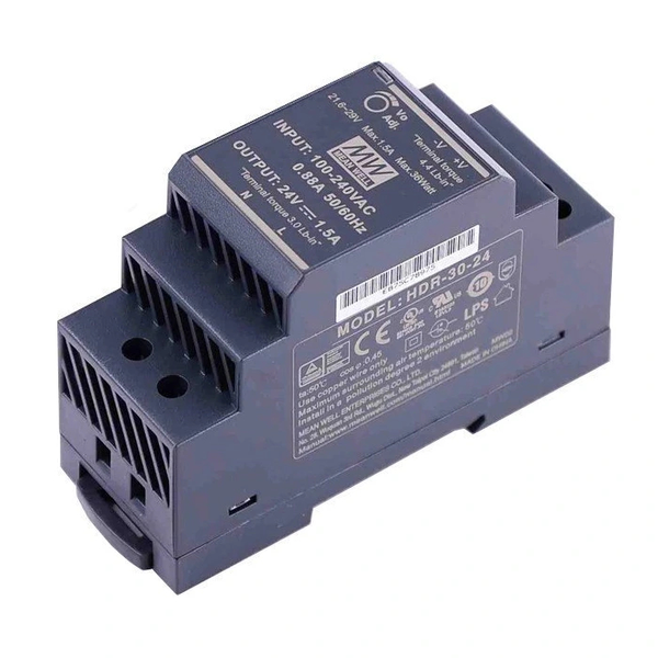 Блок живлення MeanWell Mean Well HDR-30-24 24В 1.5А