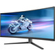 Монiтор TFT PHILIPS 34" Evnia 34M2C6500/00 QD-OLED Curved WQHD 175Hz HDMI DP USB HAS
