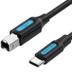 Кабель Vention USB Type-C - USB Type-B (M/M), 2 м, Black (CQUBH)