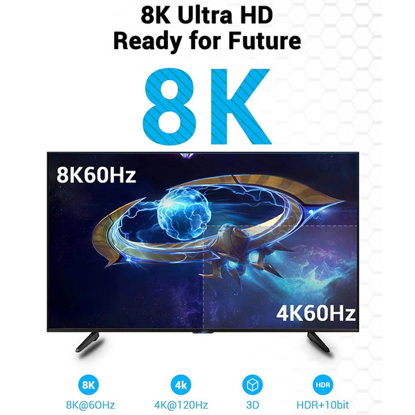 Кабель Vention HDMI - HDMI v.2.1 (M/M), 5 м, Black (AANBJ)