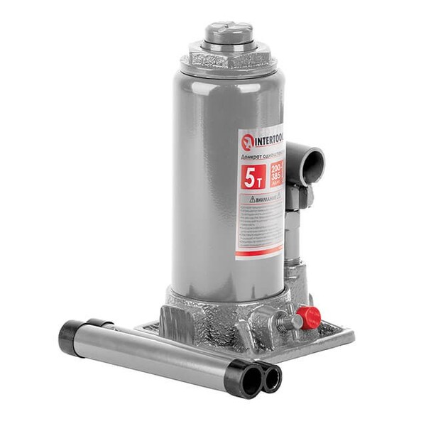 Домкрат "Стовпчик" одноштоковий 5 т в пластиковому кейсі INTERTOOL GT0053