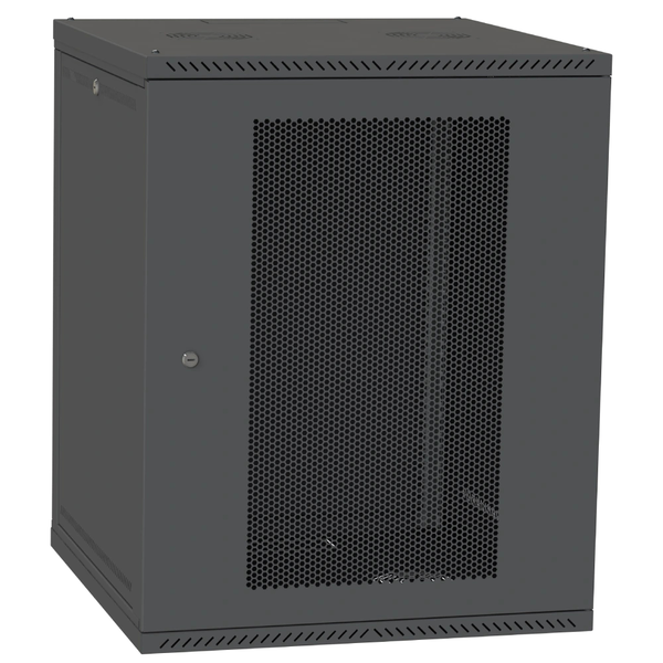 Шкаф телекоммуникационный двери перф(черный)