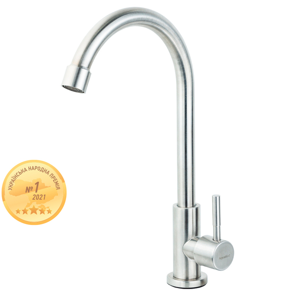 Змішувач KT 1/2 монокран на гайці SS AQUATICA KT-1G170P (9722601)