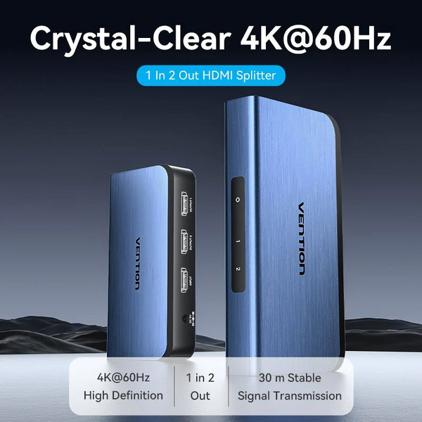 Сплітер HDMI  Blue Aluminum Alloy Vention AKEL0-EU