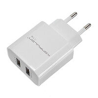 Мережевий зарядний пристрій Konfulon C18, Cable Lightning, 2xUSB, 2,1A, White