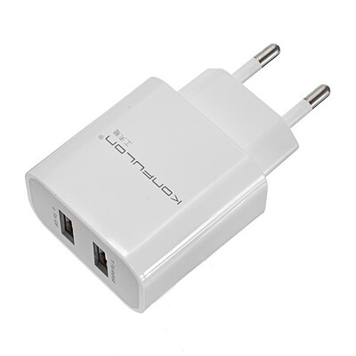 Мережевий зарядний пристрій Konfulon C18, Cable Lightning, 2xUSB, 2,1A, White