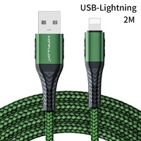 КабельKonfulon DC33C Lightning, 2m, Green