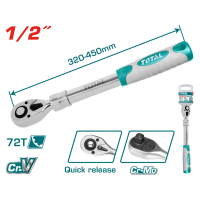 Ключ TOTAL THT106128L трещітка 1/2", 320-450 мм.