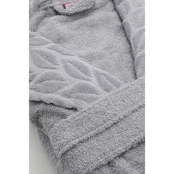 Текстиль банний SOHO Халат банний розмір S/M бавовна 100% Leaves Gray