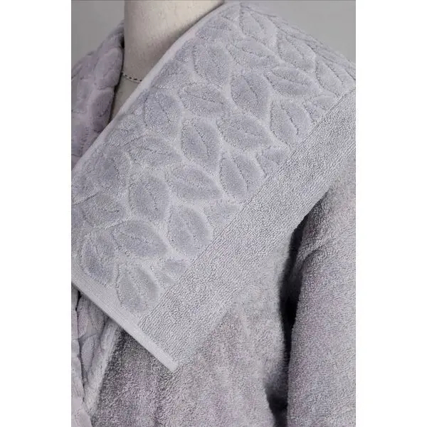 Текстиль банний SOHO Халат банний розмір S/M бавовна 100% Leaves Gray