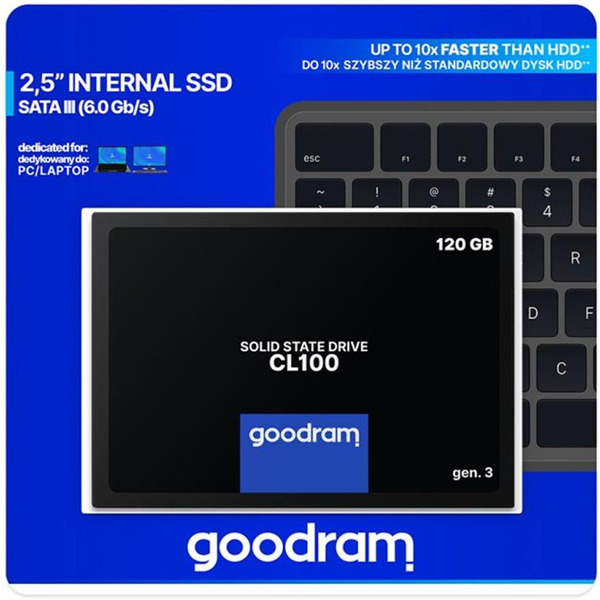 Накопитель SSD  120GB Goodram CL100 GEN.3 2.5" SATAIII TLC (SSDPR-CL100-120-G3)