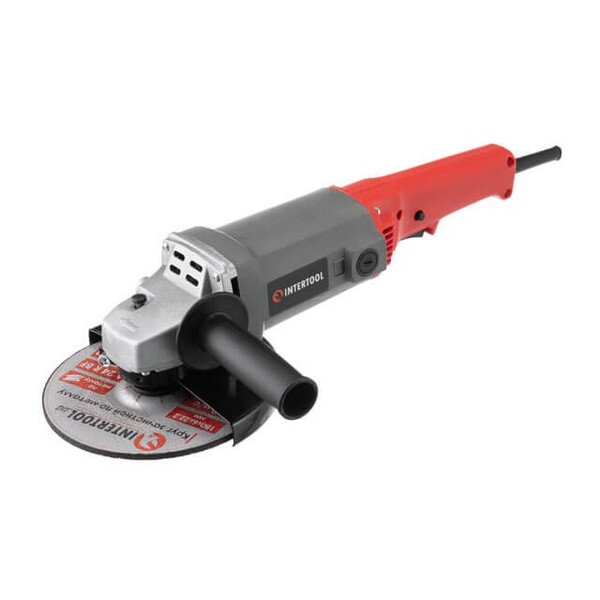 Угловая шлифмашина 1650 Вт, 8000 об/мин, диаметр круга 180 мм, фиксатор INTERTOOL DT-0218