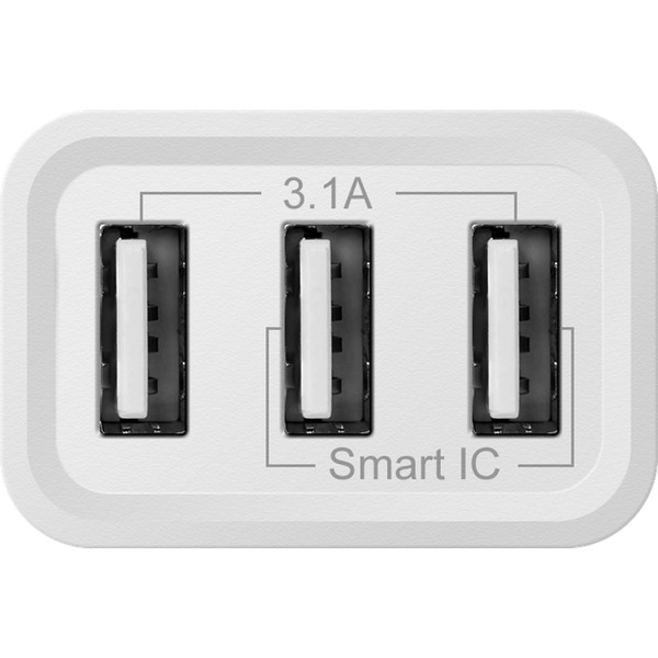 Зарядний пристрій 3xUSB 37W 3.1A білий UPA-31 Defender