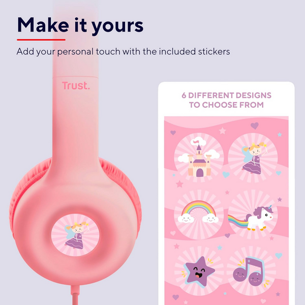 Навушники Trust Nouna Kids Headphones Mic Pink (25277_TRUST)