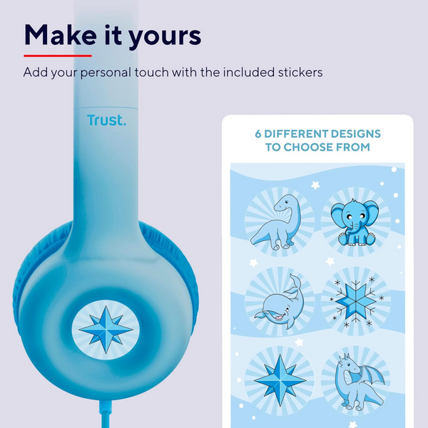 Навушники Trust Nouna Kids Headphones Mic Blue (25278_TRUST)