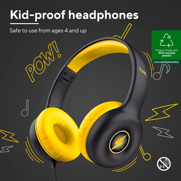 Навушники Trust Nouna Kids Headphones Mic Black (25406_TRUST)