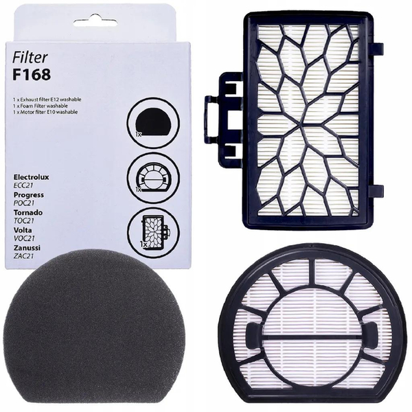 Набір фільтрів F168 для пилососу Electrolux ECC21-2IW, Electrolux ECC21-4SB, 9009232126