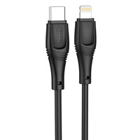 КабельXO NBQ239A Zeus Series High Elastic Type-C to Lightning - 27W - 1m (Чорний)