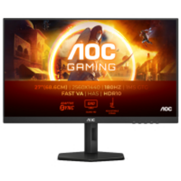Монiтор TFT AOC 27 Q27G4XN VA QHD 300nit 180Hz 2*HDMI DP Pivot Black