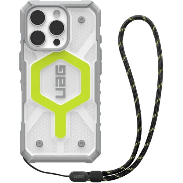 Чохол Urban Armor Gear Pathfinder Clear Magsafe для Apple iPhone 16 Pro Active Neon 1144641BV01
