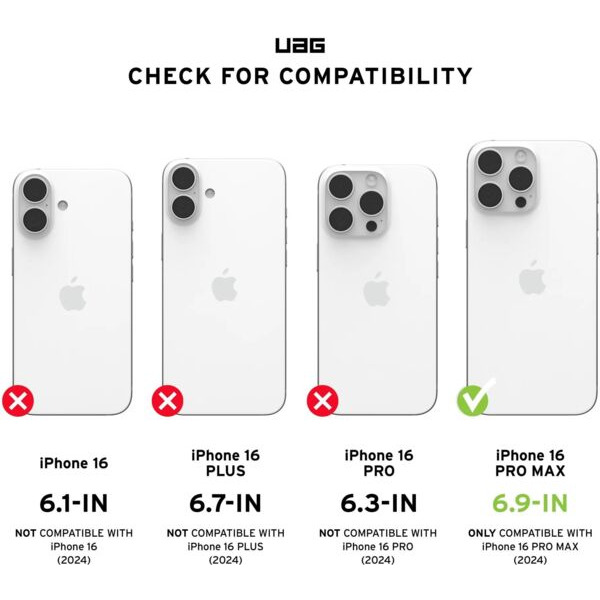 Панель Urban Armor Gear Pathfinder Clear Magsafe для Apple iPhone 16 Pro Max Active Neon (1144651BV01)