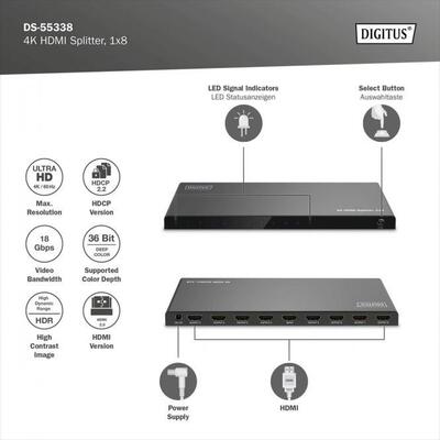 Відеосплітер DIGITUS DS-55338