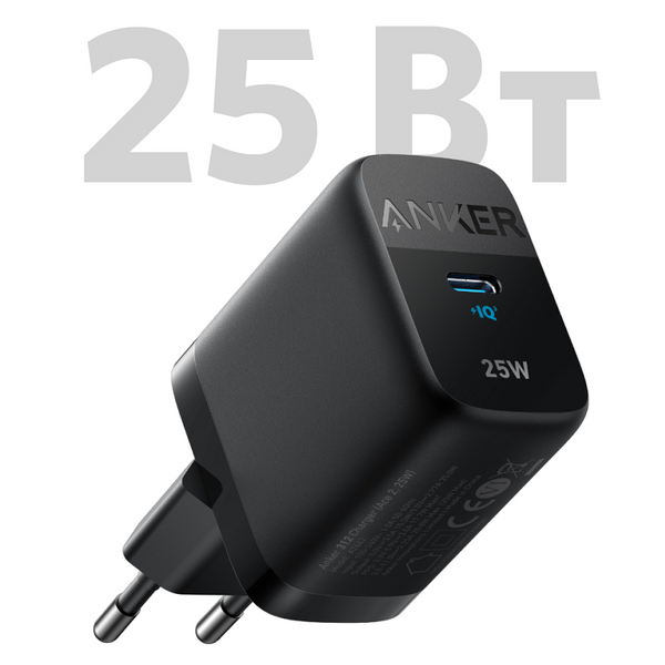 Сетевое зарядное устройство Anker PowerPort 312 Black, 25 W USB Type-C (A2642G11)